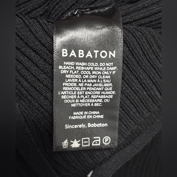 Babaton Black Ribbed Knit Top - Picture 11 of 11
